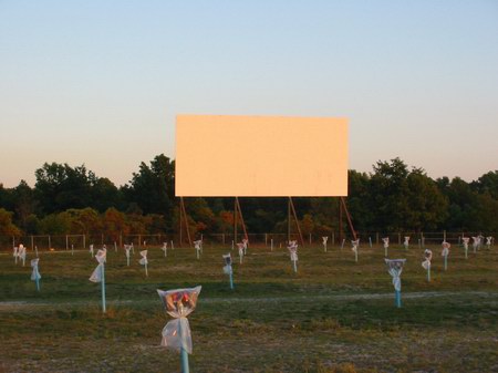 Getty 4 Drive-In Theatre - Screen - Photo From Water Winter Wonderland
